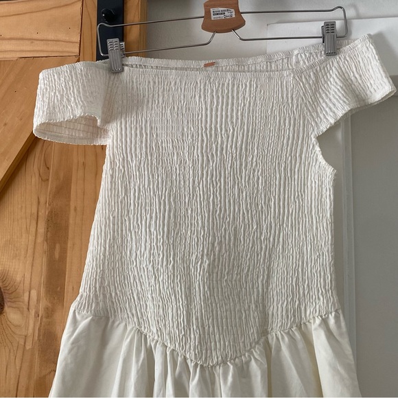 Free People Ivory Ceci Smocked Midi Dress - Picture 3 of 5